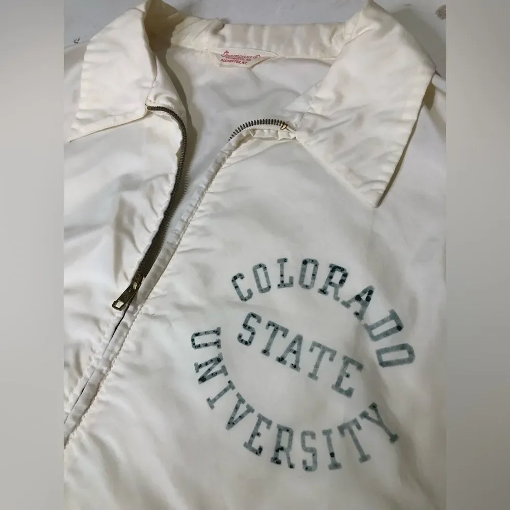 CHAMPION Knitwear Co Antique Vintage 1940’s 50’s Windbreaker Colorado State Unv.